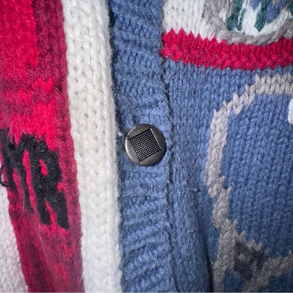 Northern Isles Vintage Folk handknit Cardigan Grannycore nursing medical Sweater - Picture 6 of 7